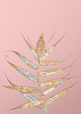 Gold Rainbow Mosaic Flower