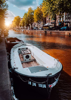 Channel In Amsterdam At Au