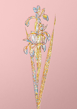 Pink Crystal Mosaic Flower