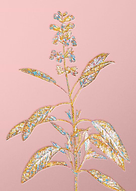 Pink Crystal Mosaic Flower