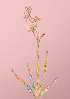 Gold Rainbow Mosaic Flower