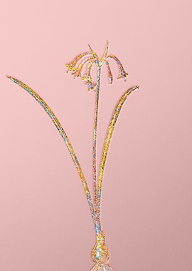 Gold Crystal Mosaic Flower