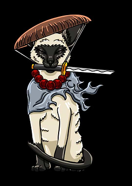 Samurai Siamese Cat
