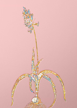 Pink Crystal Mosaic Flower