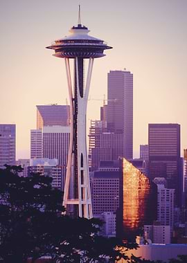 Space Needle Purple Tint