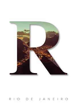 Letter R Rio de Janeiro
