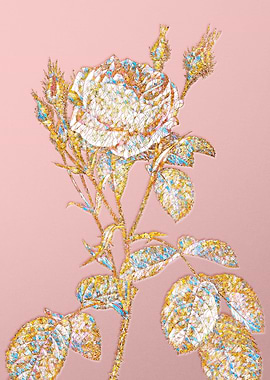 Pink Rainbow Mosaic Flower