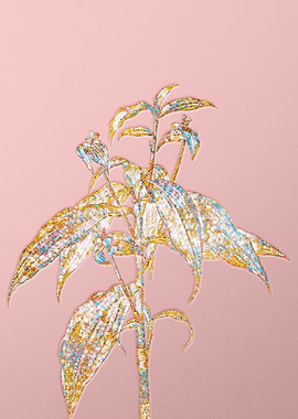 Pink Crystal Mosaic Flower