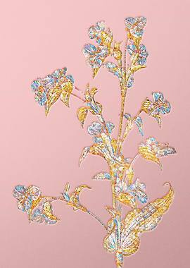 Pink Crystal Mosaic Flower