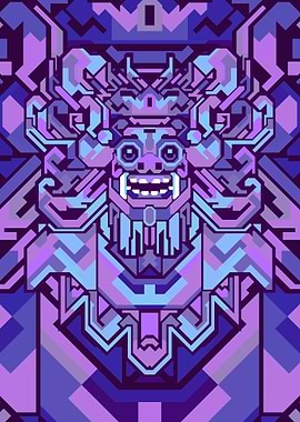 BARONG PURPLE GEOMETRIC