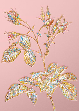 Pink Rainbow Mosaic Flower