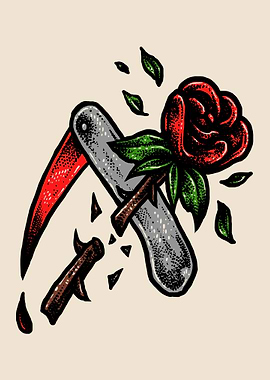 Folding Knife Rose