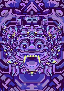 BARONG PURPLE GEOMETRIC