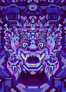 BARONG PURPLE GEOMETRIC