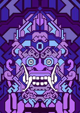 BARONG PURPLE GEOMETRIC
