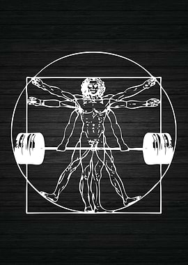 Vitruvian Barbell Man