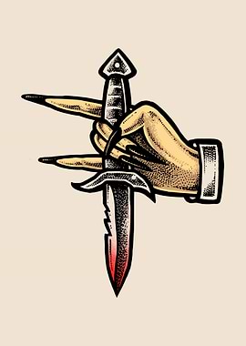 Metal knife Tattoo idea