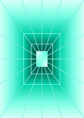 Turquoise Rectangle Light