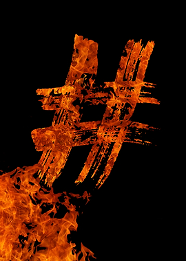 Burning on Fire Hashtag