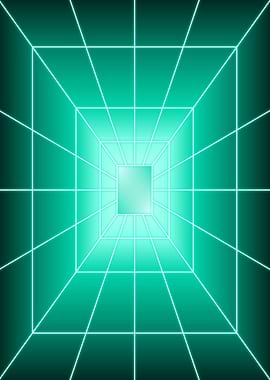 Turquoise Rectangle Dark