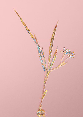 Pink Rainbow Mosaic Flower