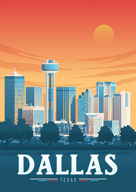 Dallas Texas Travel Poster