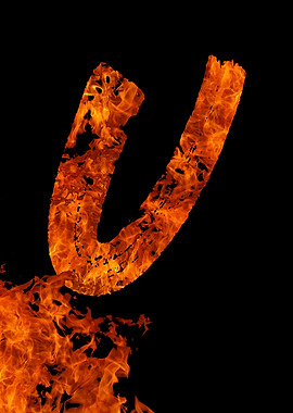 Burning on Fire Letter U