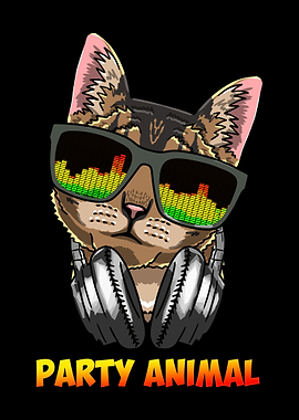 DJ Cat Party Animal