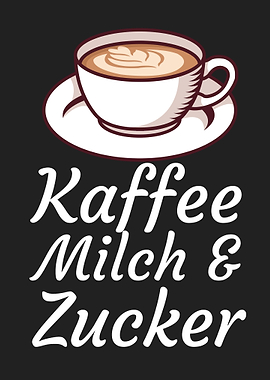 Kaffee Milch und Zucker