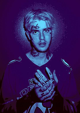lil peep color potrait