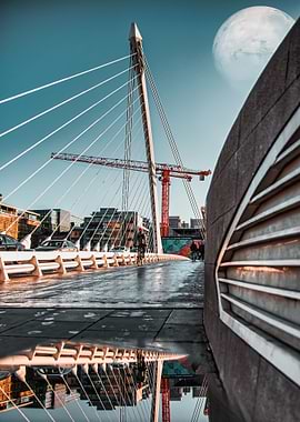 Moonlight day reflection