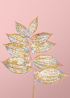 Gold Rainbow Mosaic Flower