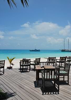 Maldives Beach Bar View
