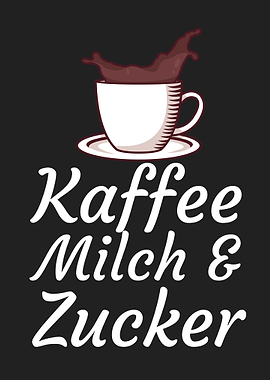 Kaffee Milch und Zucker
