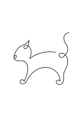 One Line Cat