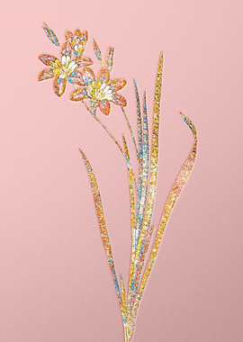 Gold Rainbow Mosaic Flower