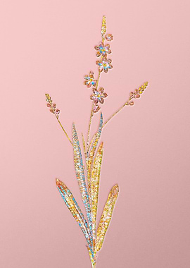 Pink Rainbow Mosaic Flower