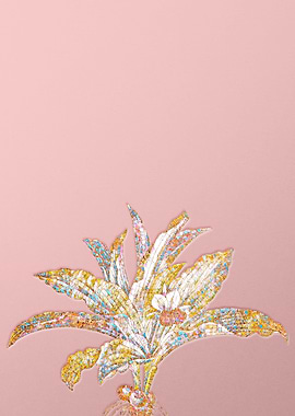 Gold Rainbow Mosaic Flower