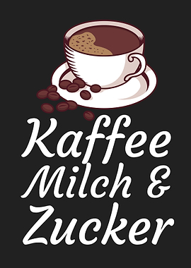 Kaffee Milch und Zucker