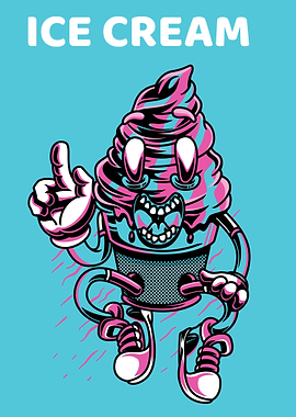 Funny Ice Cream Monster