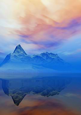 Snowy Mountains Sunset 3