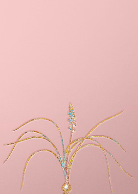 Gold Rainbow Mosaic Flower