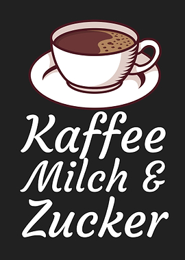 Kaffee Milch und Zucker