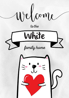 White Family Home Cat