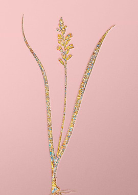 Gold Rainbow Mosaic Flower