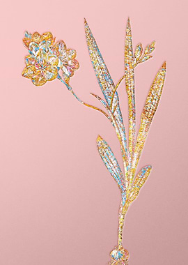 Pink Rainbow Mosaic Flower