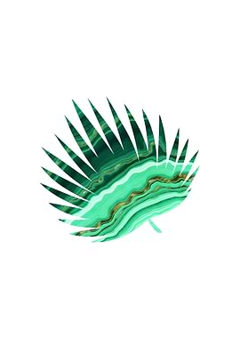 Green Marble Leaf II
