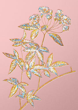 Gold Rainbow Mosaic Flower