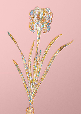 Gold Crystal Mosaic Flower