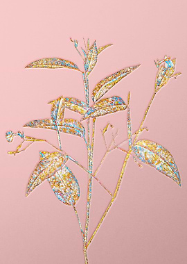 Pink Crystal Mosaic Flower